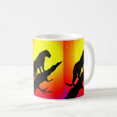 Wild Panther White Coffee Tasse (VorderseiteRechts)