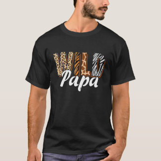 Wild Papa Zoo Born Two be Wild B day Safari Jungle T-Shirt