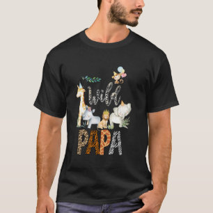 Wild Papa Zoo Geboren Wild 2. Geburtstag Safari Ju T-Shirt