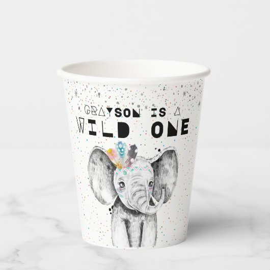Wild Party Animal Birthday Party Paper Cup Pappbecher (Vorderseite)