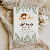 Wild Party Pastel Lion Einladung zum Geburtstag