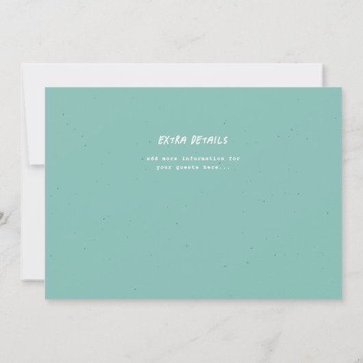 Wild Party Tiere Kindergeburtstag Party Einladung (Rückseite)