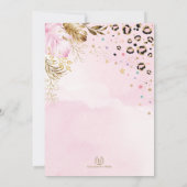 Wild Party Tiere Safari Leopard Print Birthday Einladung (Rückseite)