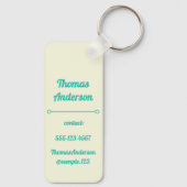 Wild Pastel with Teal in Color Blocks Schlüsselanhänger (Rückseite)