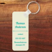 Wild Pastel with Teal in Color Blocks Schlüsselanhänger (Rückseite)