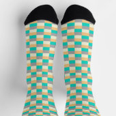 Wild Pastel with Teal in Color Blocks Socken (Oben)