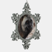 Wild Paws Midnight Snowflake Framed Ornament (Links)