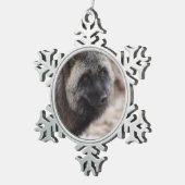 Wild Paws Midnight Snowflake Framed Ornament (Rechts)