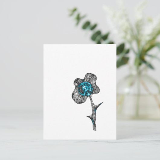 Wild Peace Blume Postkarte (Stehend Vorderseite)