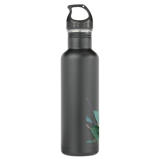 Wild Petunia Bloom, Personalisiert Edelstahlflasche (Rückseite)