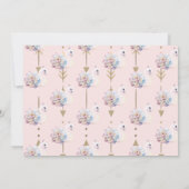 Wild, Pfeile, schwanke Blume, Boho Birthday Einladung (Rückseite)