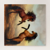Wild Pferd-Absperrung Puzzle (Horizontal)