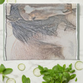 Wild Pferd Blick Geschirrtuch (Gefaltet)