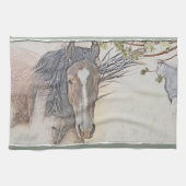 Wild Pferd Blick Geschirrtuch (Horizontal)