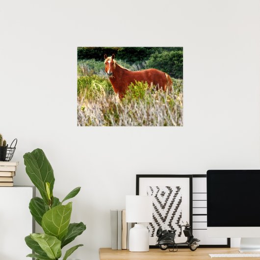 Wild Pferd Staredown Poster (Heimbüro)