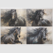 Wild Pferde Collage 3 Decoupage Paper Seidenpapier (Vorderseite)