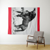 WILD PFERDE DER UTAH BEKÄMPFUNG STALLIONEN TAPESTR WANDTEPPICH (Beispiel (Horizontal))