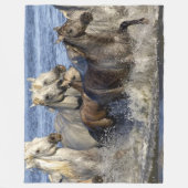 WILD PFERDE IM SURF FLEECEDECKE (Vorderseite)