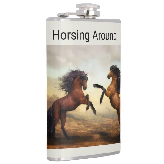 Wild-Pferde-Kolben Flachmann (Rechts)