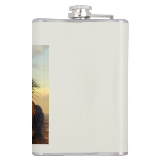 Wild-Pferde-Kolben Flachmann (Rückseite)