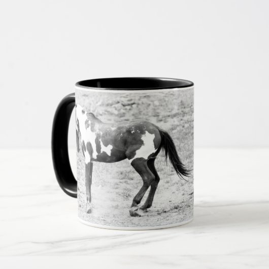 Wild Pferde Picasso Kaffee Tasse (Vorderseite Links)
