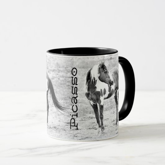 Wild Pferde Picasso Kaffee Tasse (VorderseiteRechts)
