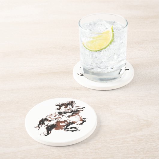 Wild Pferde Untersetzer (Seite)