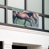 WILD PFERDE VON UTAH Banner MIT BAUMETEN (Äußeres Gebäude)