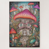 Wild-Pilz-Forest Illustration Art Puzzle (Vertikal)