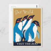 Wild, Pinguine Postkarte (Vorne/Hinten)