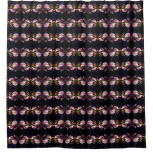 Wild Pink Lady Slipper Orchid Pair Abstrakt Duschvorhang