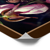 Wild Pink Lady Slipper Orchid Pair Abstrakt Poster (Ecke)