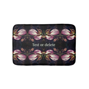 Wild Pink Lady Slipper Orchid Pair Personalisiert Badematte