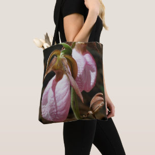 Wild Pink Lady Slipper Orchid Pair Tasche