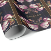 Wild Pink Lady Slipper Orchideen Personalisiert Geschenkpapier (Rolleneckpunkt)