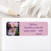 Wild-Pink-Rose-Foto-Rücksendeadressen-Aufkleber (Insitu)