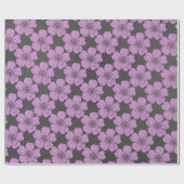 Wild Pink Roses Chalkboard Geschenkpapier (Flach)