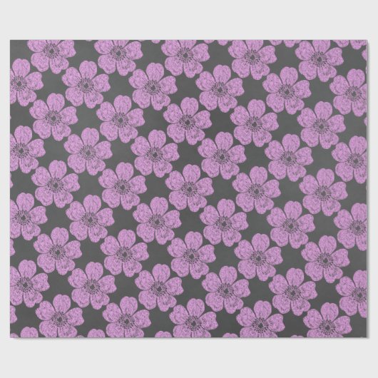 Wild Pink Roses Chalkboard Geschenkpapier (Flach)