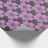 Wild Pink Roses Chalkboard Geschenkpapier (Ecke)