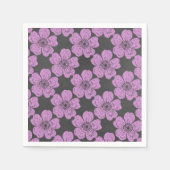 Wild Pink Roses Chalkboard Serviette (Vorderseite)