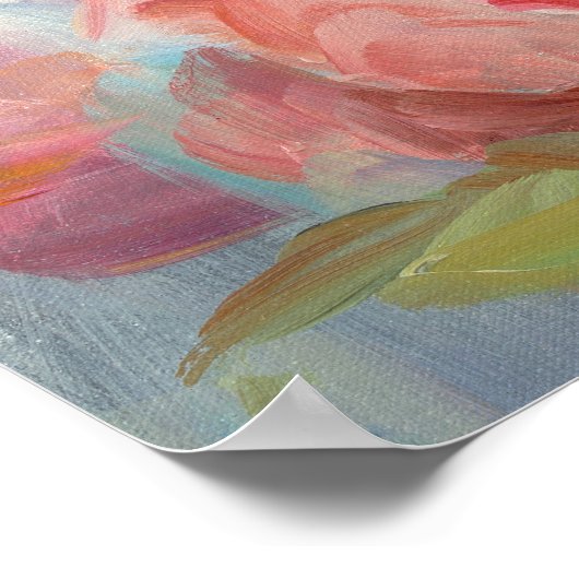 Wild Pink Roses Poster (Ecke)