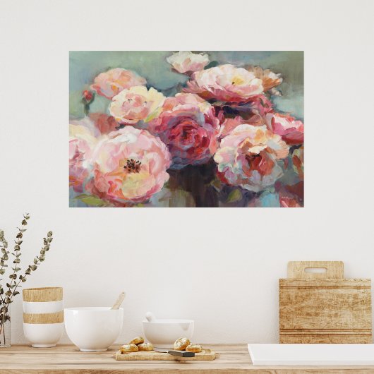 Wild Pink Roses Poster (Küche)