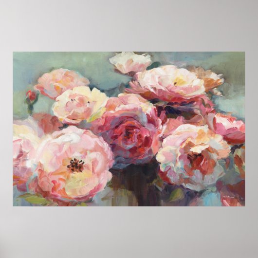 Wild Pink Roses Poster (Vorne)