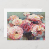 Wild Pink Roses Postkarte (Vorne/Hinten)
