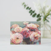 Wild Pink Roses Postkarte (Stehend Vorderseite)