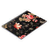 Wild Pink Roses Spiral Notebook Notizblock (Linke Seite)