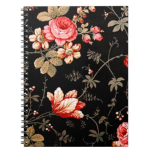Wild Pink Roses Spiral Notebook Notizblock