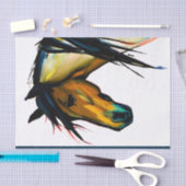 Wild Pony | Aquarellpferd Seidenpapier (Handwerk)