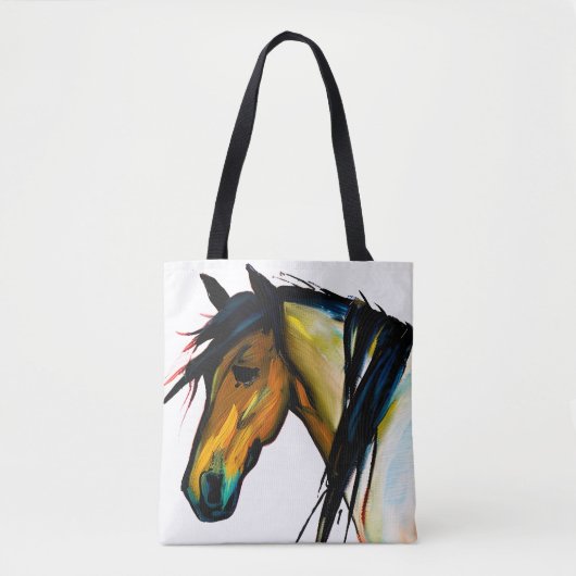 Wild Pony | Aquarellpferd Tasche (Vorderseite)