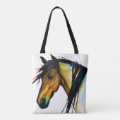 Wild Pony | Aquarellpferd Tasche (Rückseite)